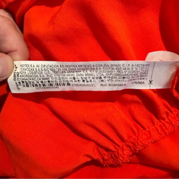 ZARA Sz L Viscose Linen Blend Tiered V-Neck Flowy Feminine Fresh Maxi Dress NEW - Picture 9 of 10